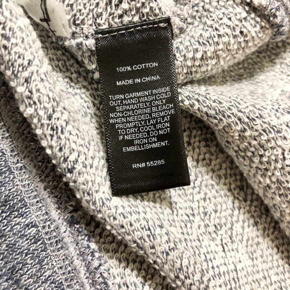 Express French Terry Sweatshirt with Shoulder Spikes and B&W Velvet Tiger - L - Picture 17 of 17